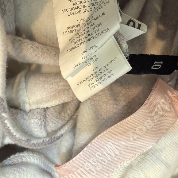 Misguided x Playboy bunny 10 Tie Dye cropped hoodie SP 2892 - Picture 4 of 11